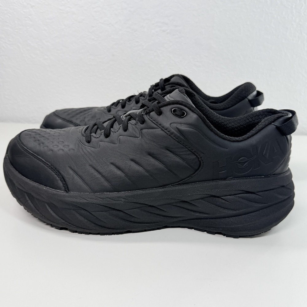 New HOKA BONDI SR Men's Size 11 Triple Black Slip Resistant Comfort Work Shoes - Picture 5 of 12